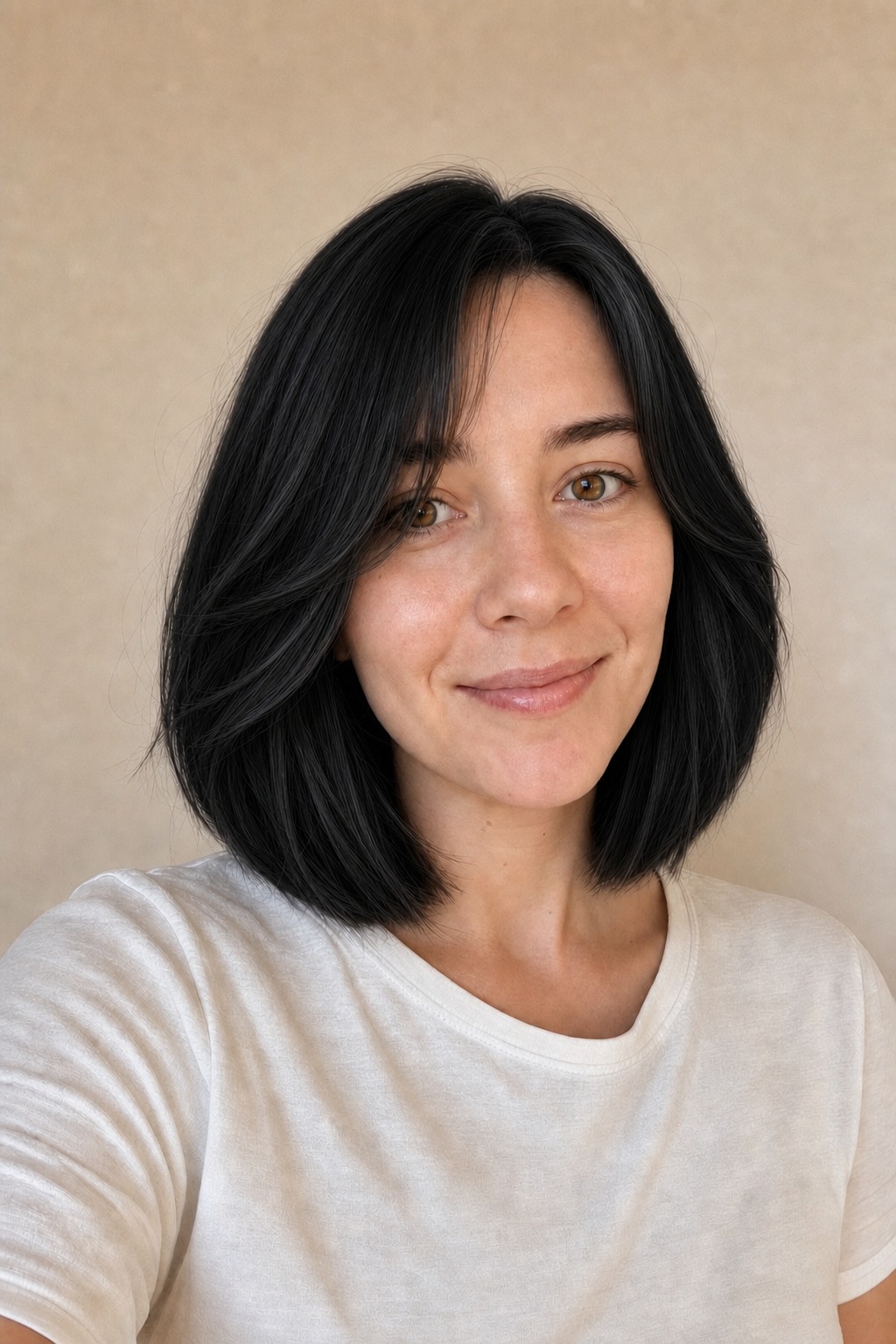 AI hair color changer result — Jet Black