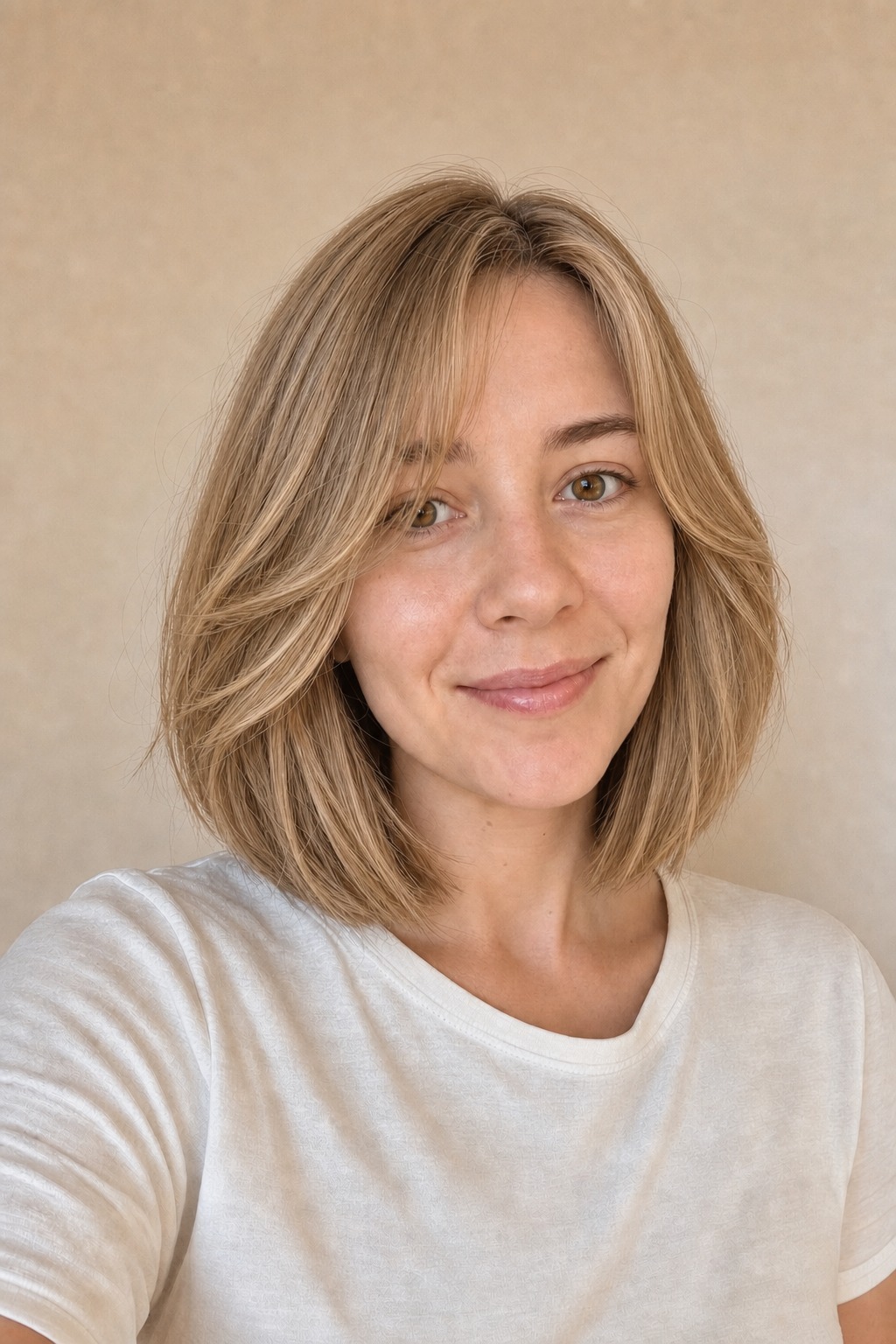 AI hair color changer result — Honey Blonde