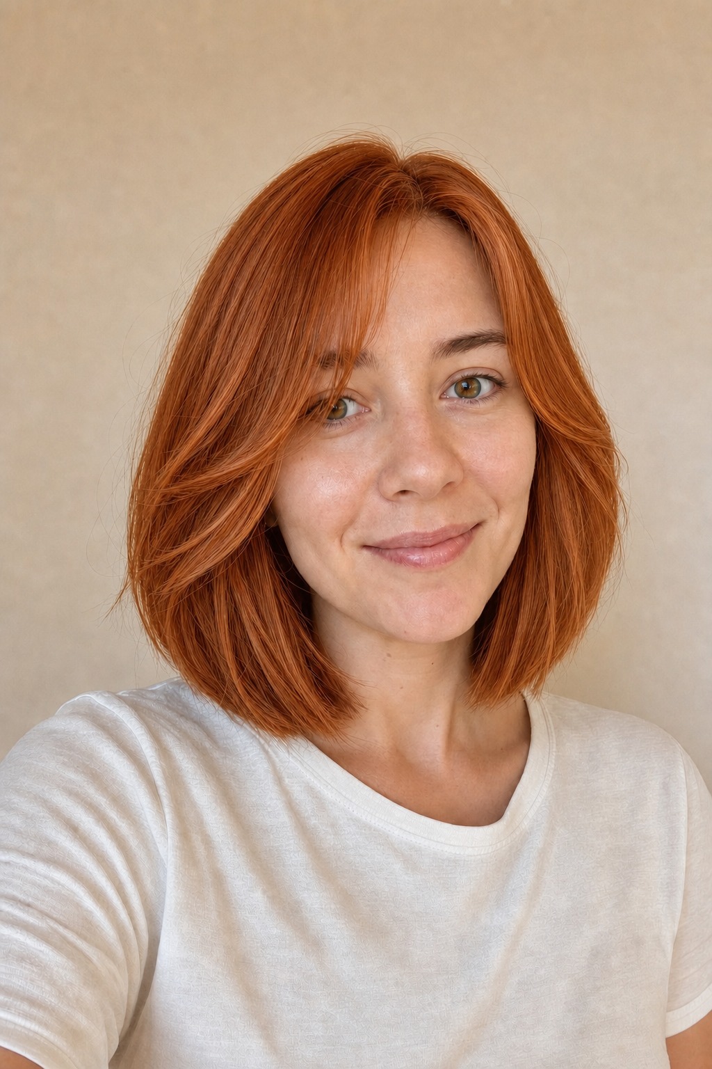 AI hair color changer result — Copper