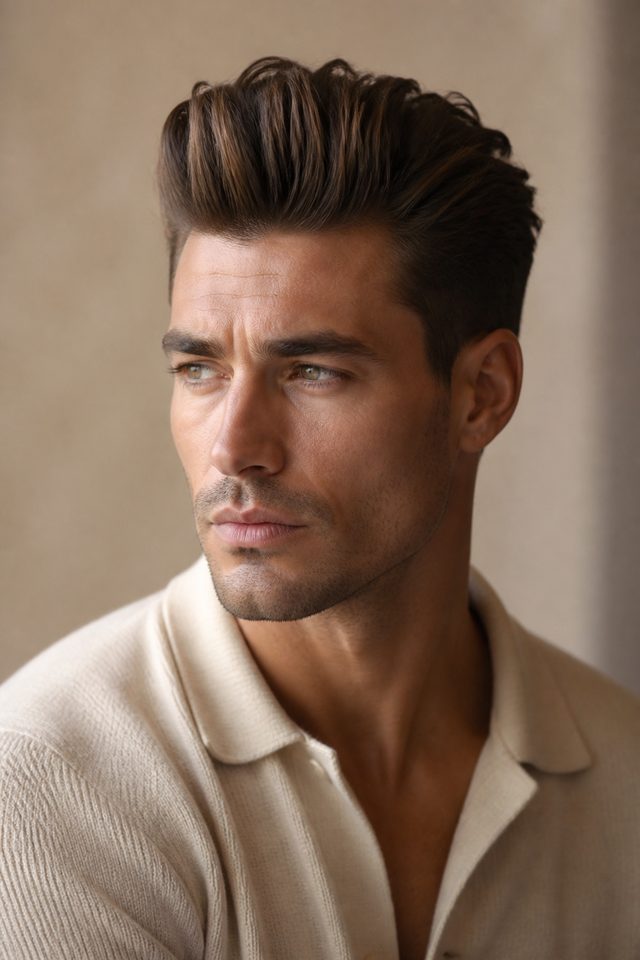 Pompadour hairstyle preview