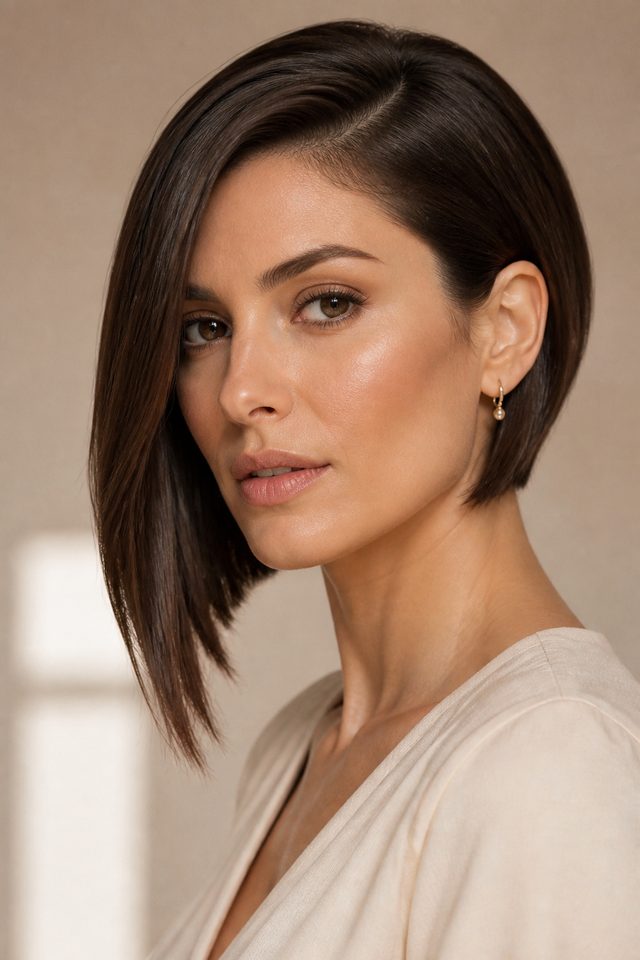 Asymmetric Bob hairstyle preview