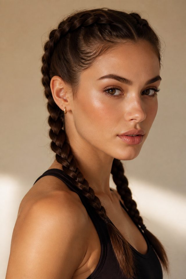 Dutch Braids hairstyle preview